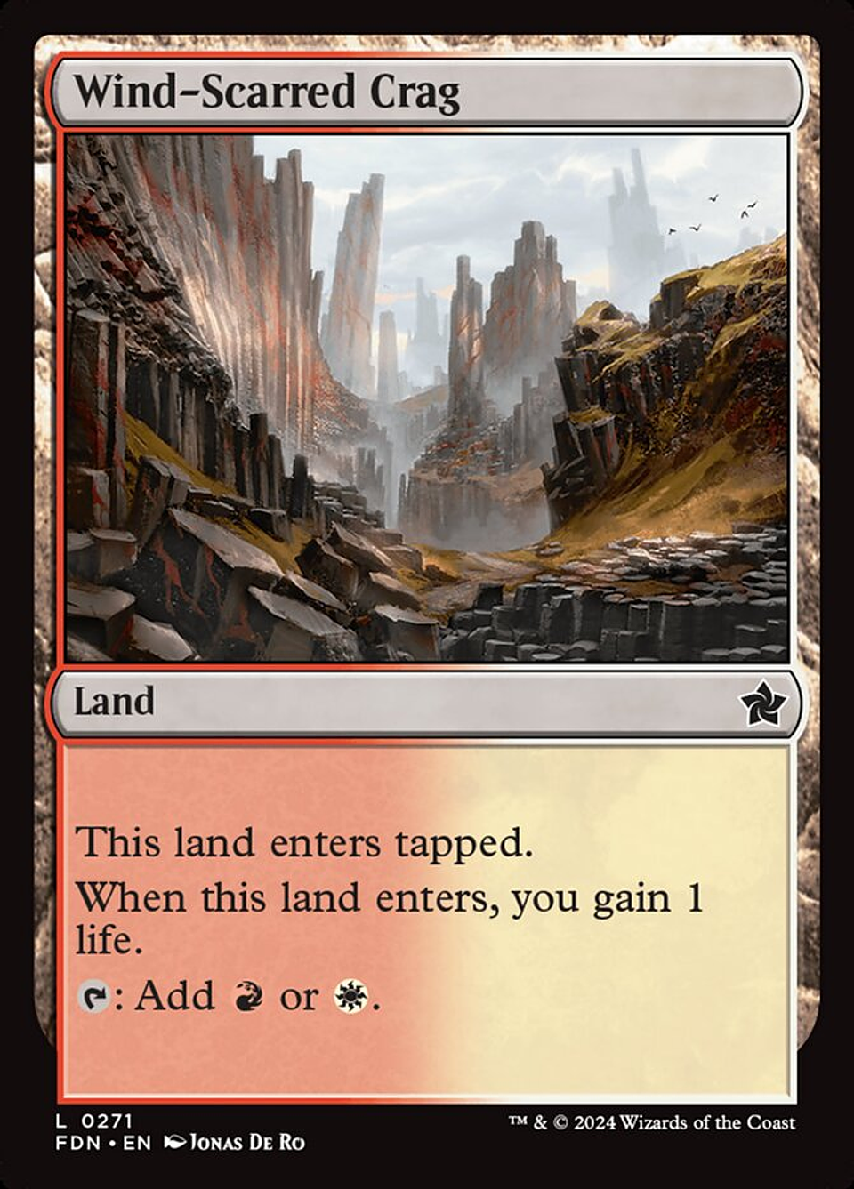 Wind-Scarred Crag (foil) | Español | NM | FDN 1