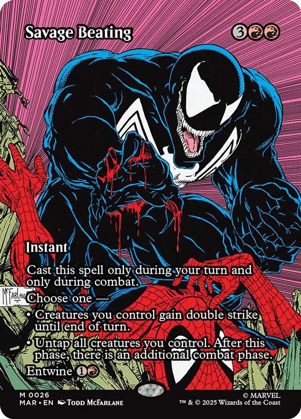 Savage Beating (Borderless foil) | Inglés | NM | MAR 1