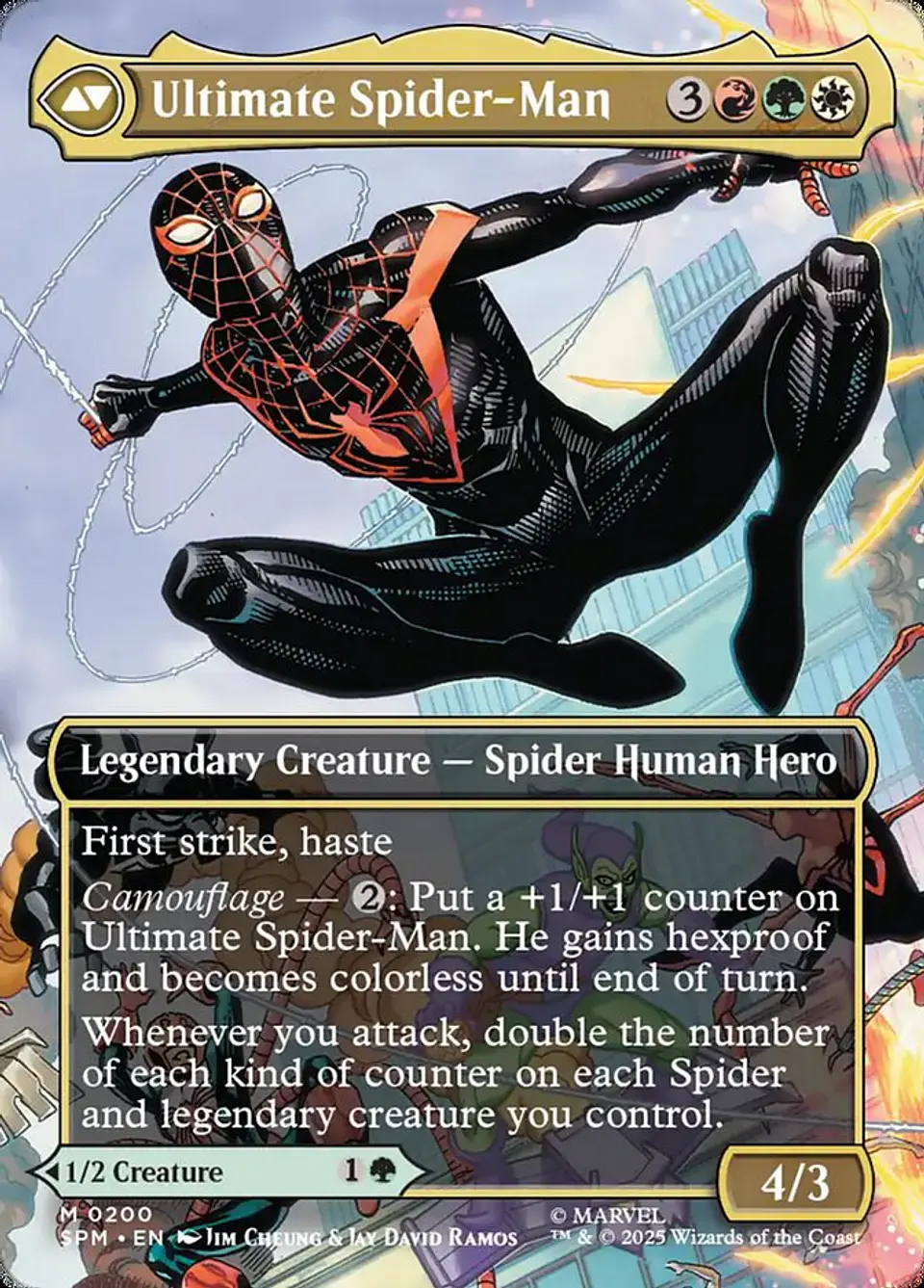 Miles Morales // Ultimate Spider-Man (Borderless foil) | Inglés | NM | SPM 2