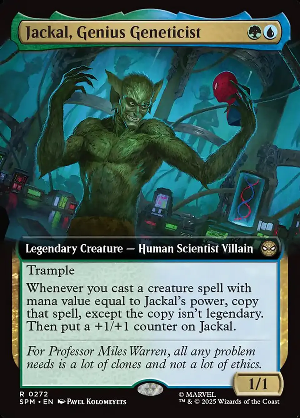 Jackal, Genius Geneticist (Extended Art foil) | Inglés | NM | SPM 1