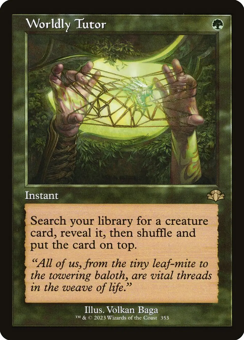 Worldly Tutor (Retro Frame) | Inglés | NM | DMR 1