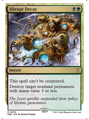 Abrupt Decay | Inglés | NM | MB2