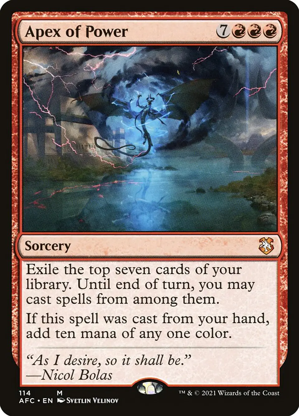 Apex of Power | Inglés | NM | AFC 1