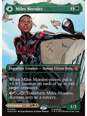 Miles Morales // Ultimate Spider-Man (Borderless foil) | Inglés | NM | SPM