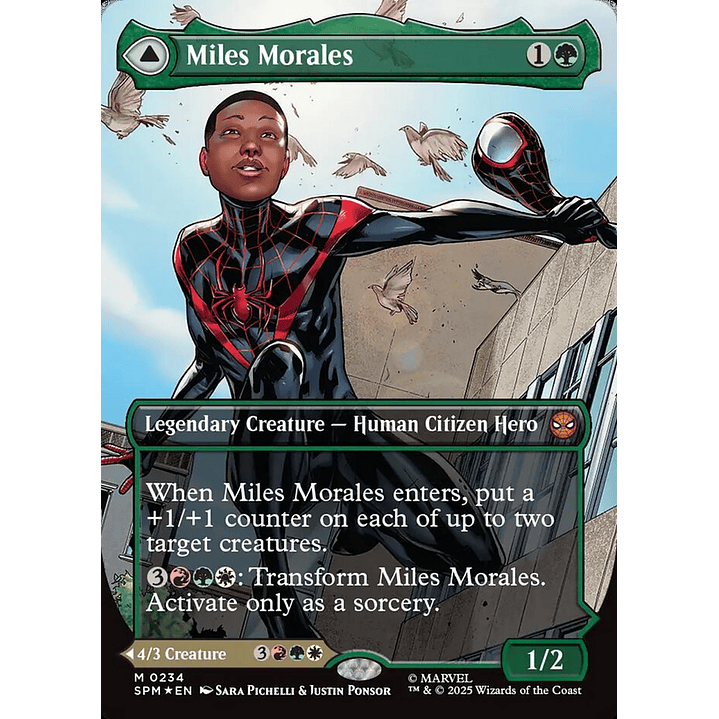 Miles Morales // Ultimate Spider-Man (Borderless foil) | Inglés | NM | SPM 1