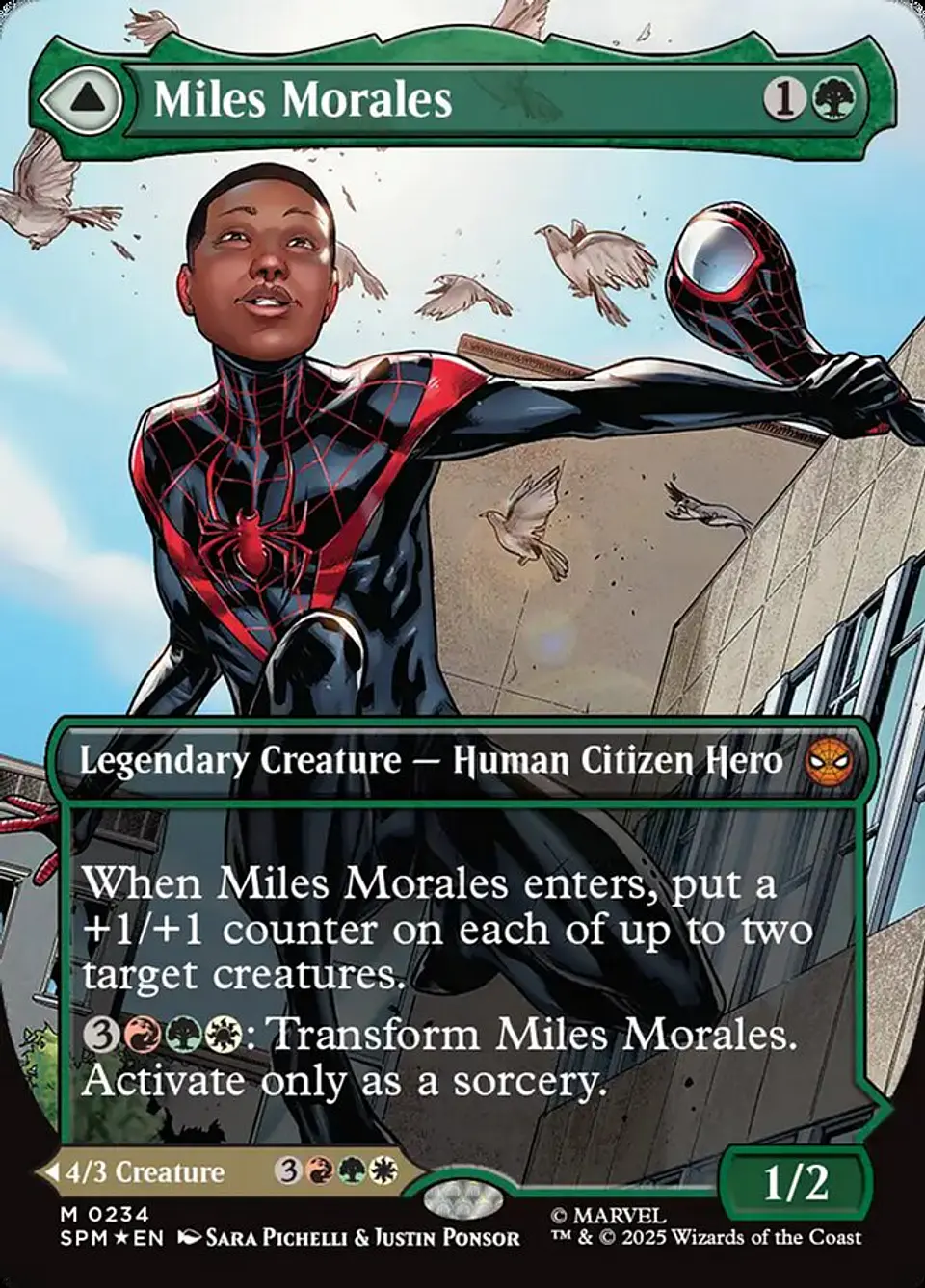 Miles Morales // Ultimate Spider-Man (Borderless foil) | Inglés | NM | SPM 1