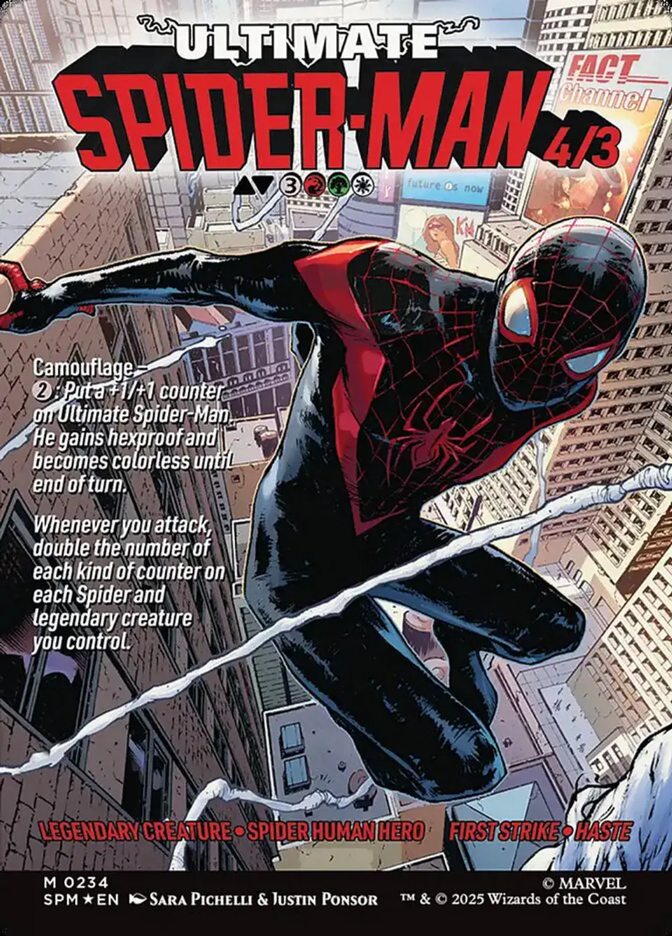 Miles Morales // Ultimate Spider-Man (Borderless foil) | Inglés | NM | SPM 2