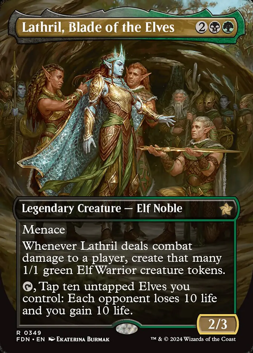 Lathril, Blade of the Elves (Borderless) | Inglés | NM | FDN 1
