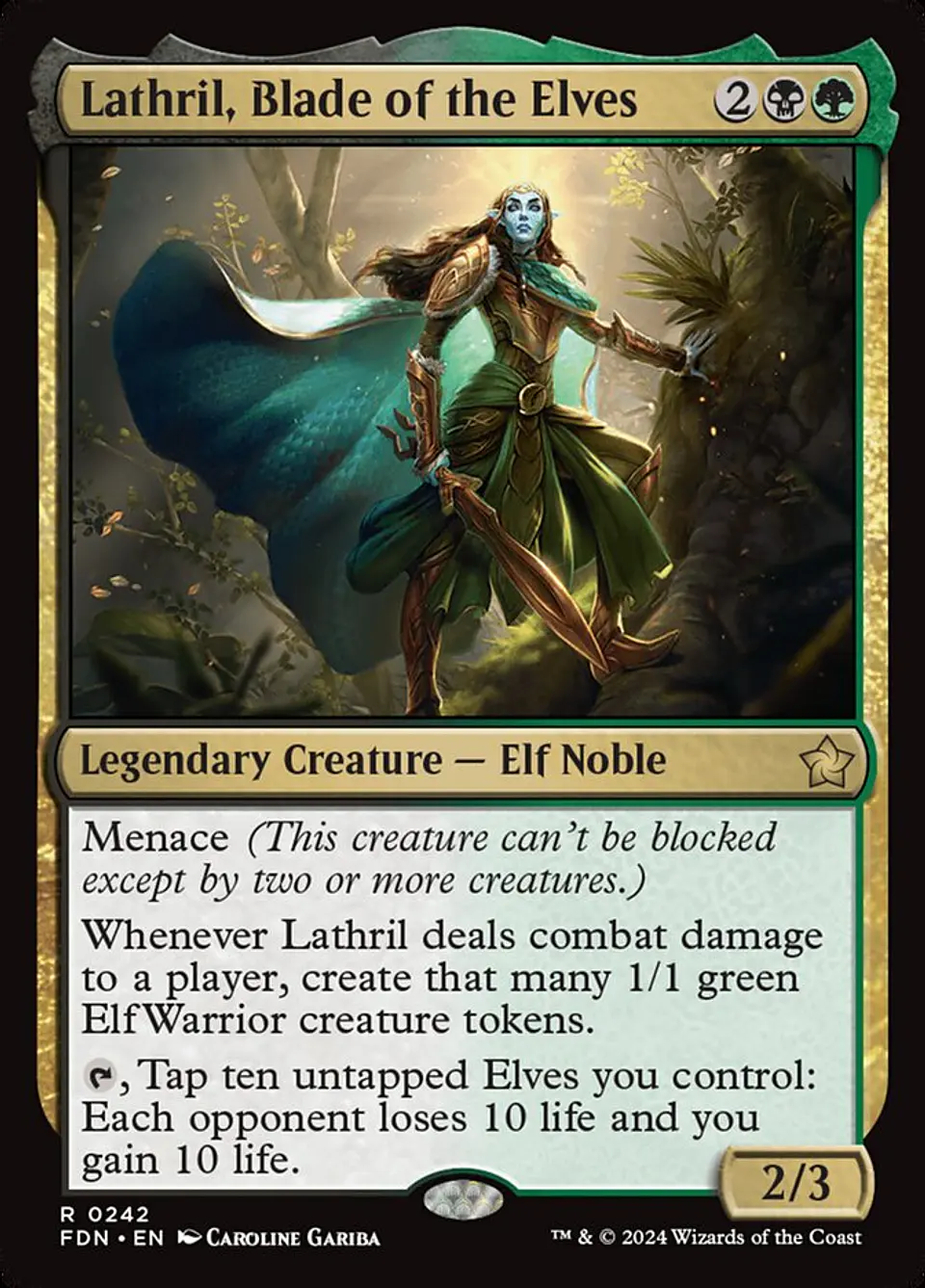 Lathril, Blade of the Elves | Inglés | NM | FDN 1