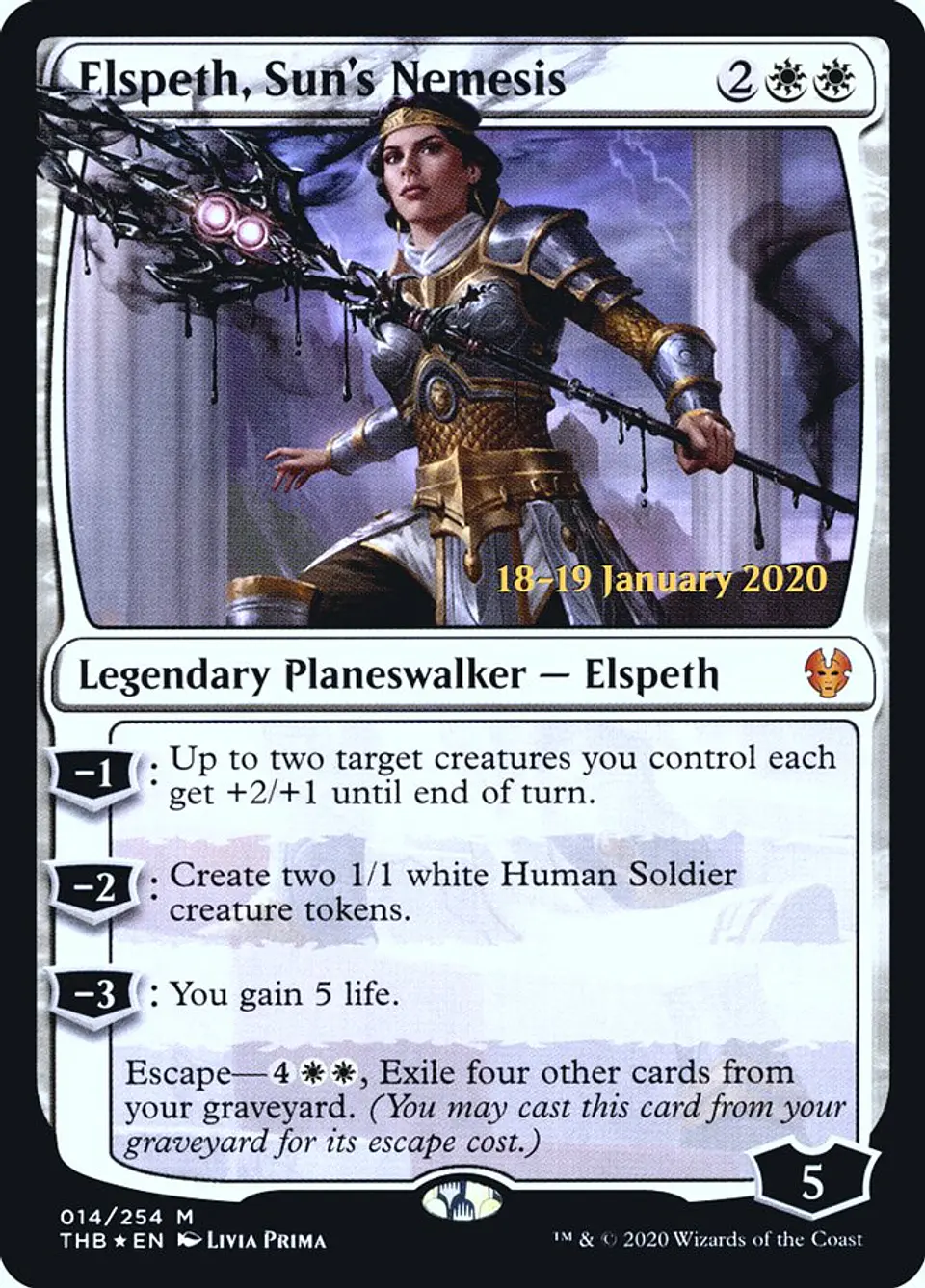 Elspeth, Sun's Nemesis (Launch foil) | Español | NM | PTHB 1