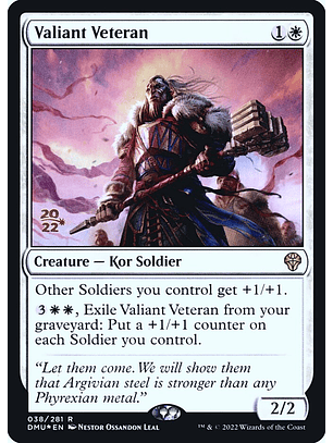 Valiant Veteran (Launch foil) | Español | NM | PDMU