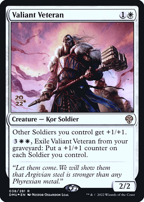 Valiant Veteran (Launch foil) | Español | NM | PDMU