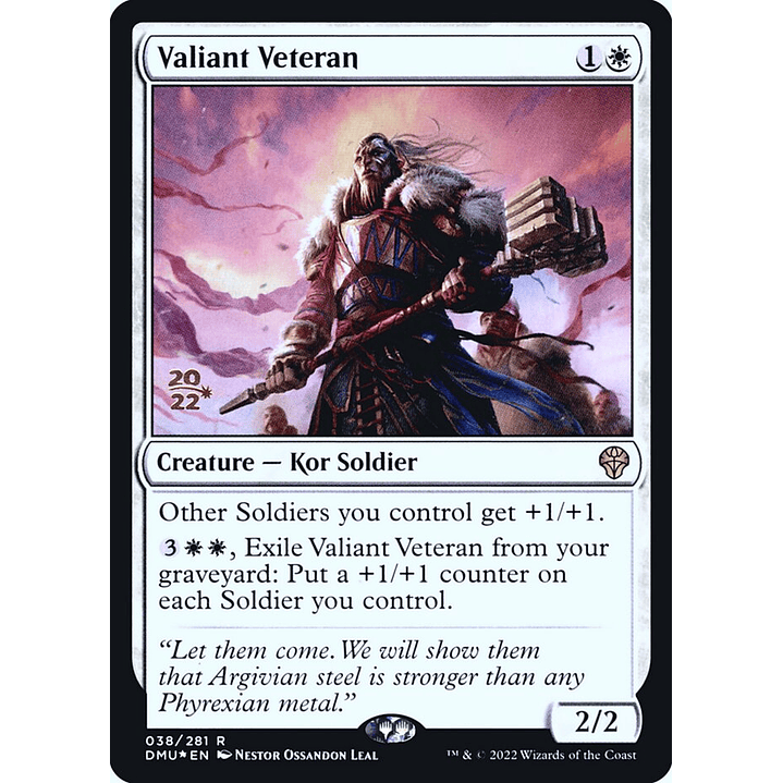 Valiant Veteran (Launch foil) | Español | NM | PDMU 1