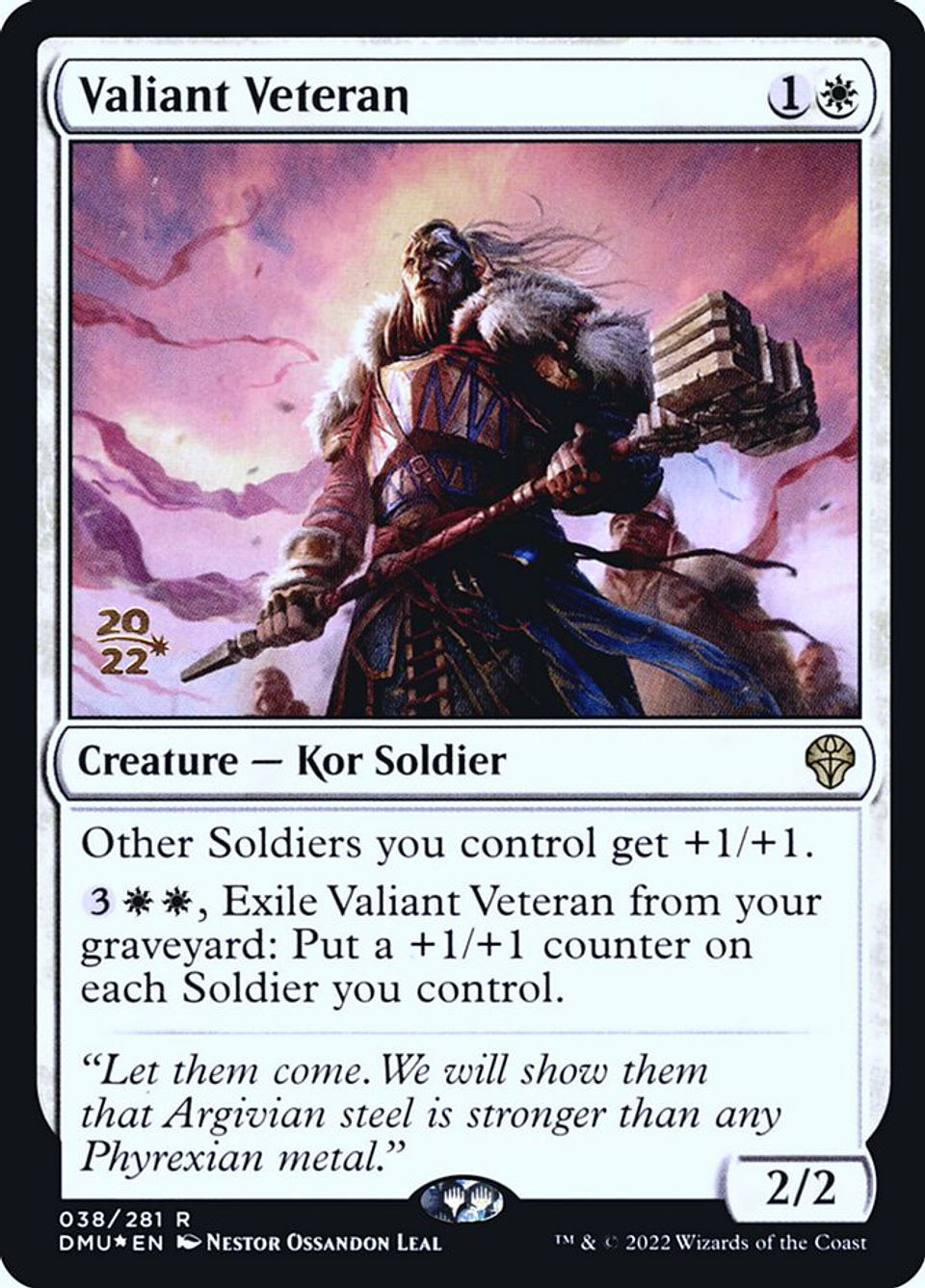Valiant Veteran (Launch foil) | Español | NM | PDMU 1