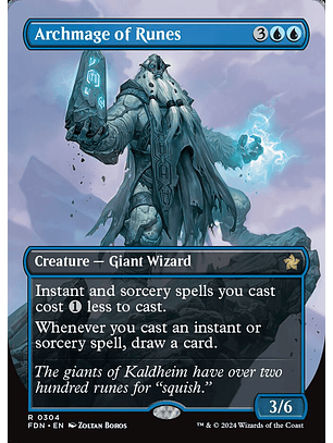 Archmage of Runes (Borderless foil) | Inglés | NM | FDN