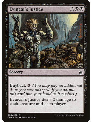 Evincar's Justice | Inglés | NM | CMA