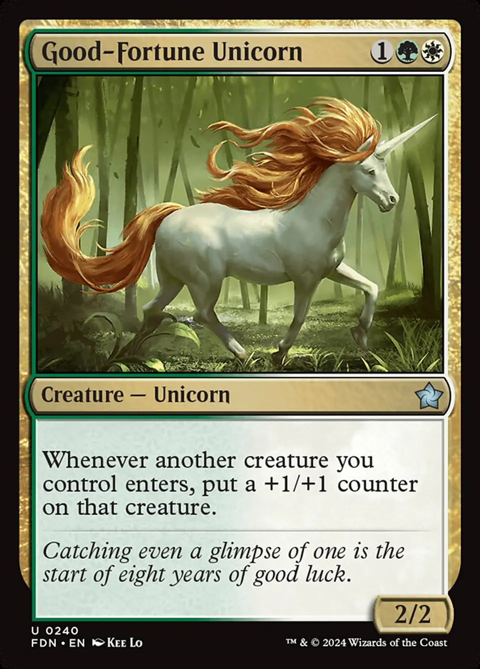 Good-Fortune Unicorn | Español | NM | FDN 1