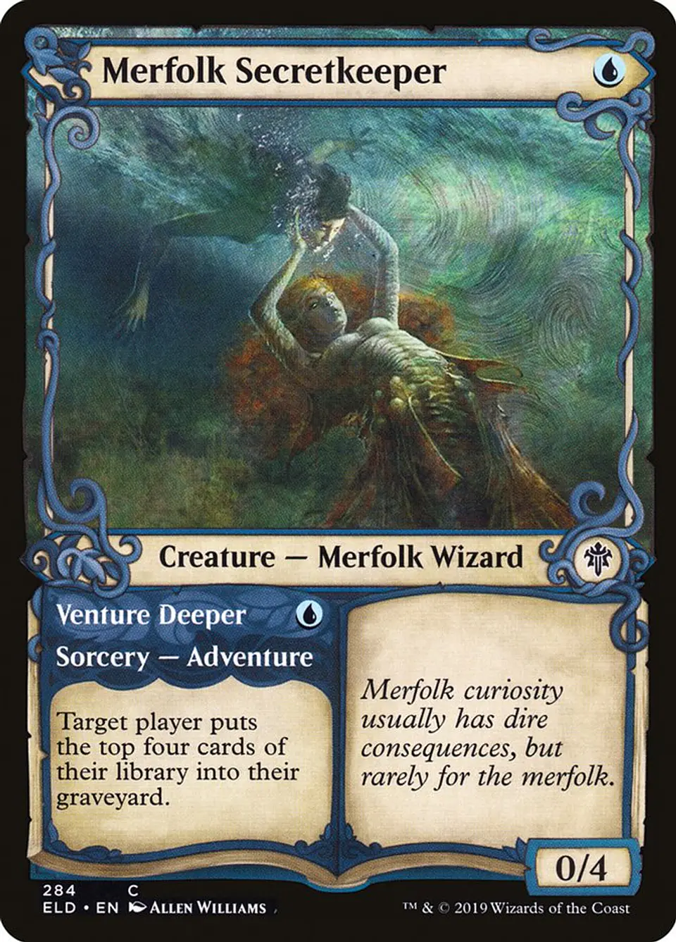 Merfolk Secretkeeper // Venture Deeper (Showcase) | Inglés | NM | ELD 1