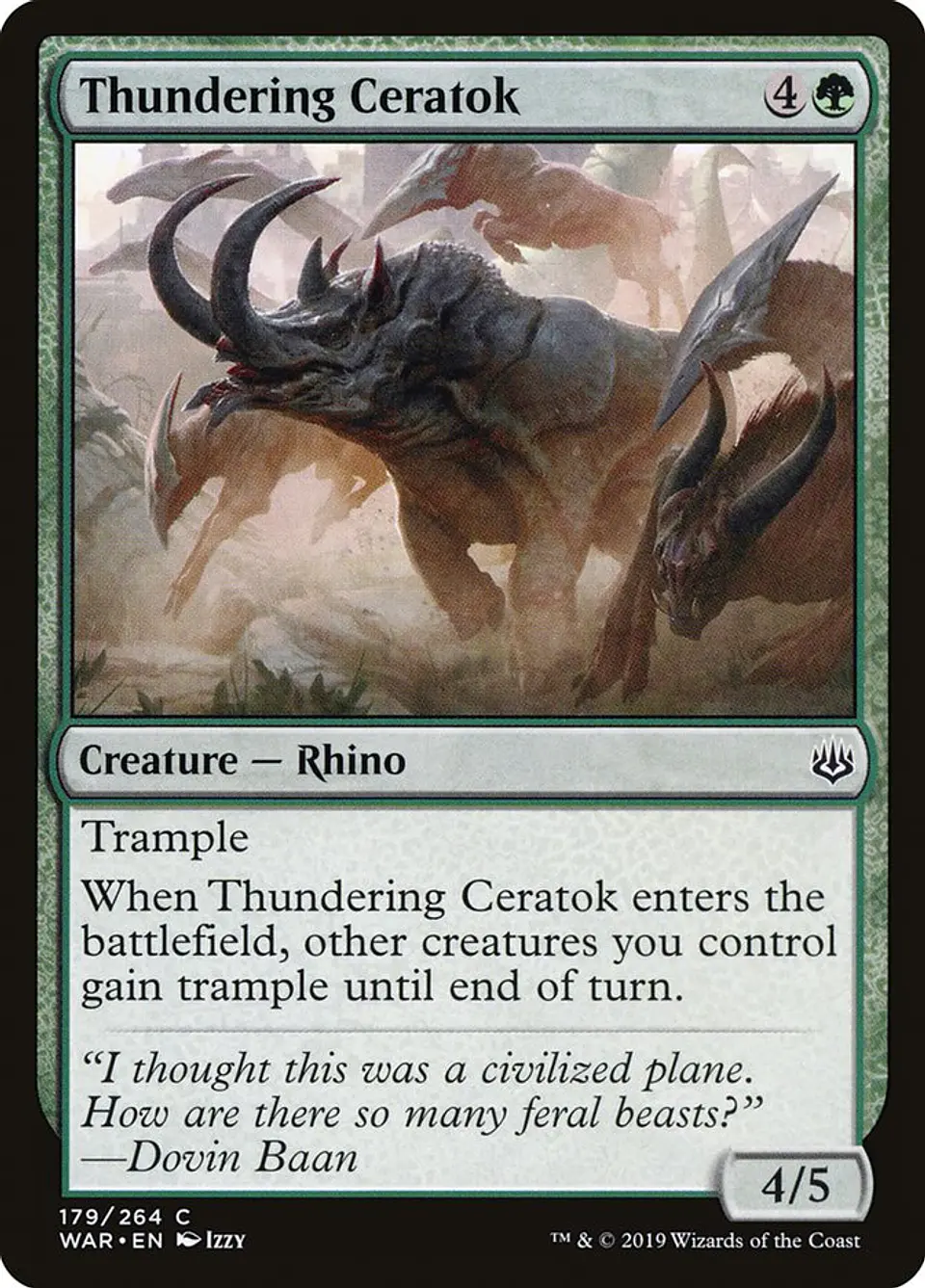Thundering Ceratok | Inglés | EX | WAR 1