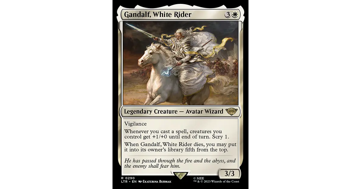 Gandalf, White Rider | Inglés | EX | LTR