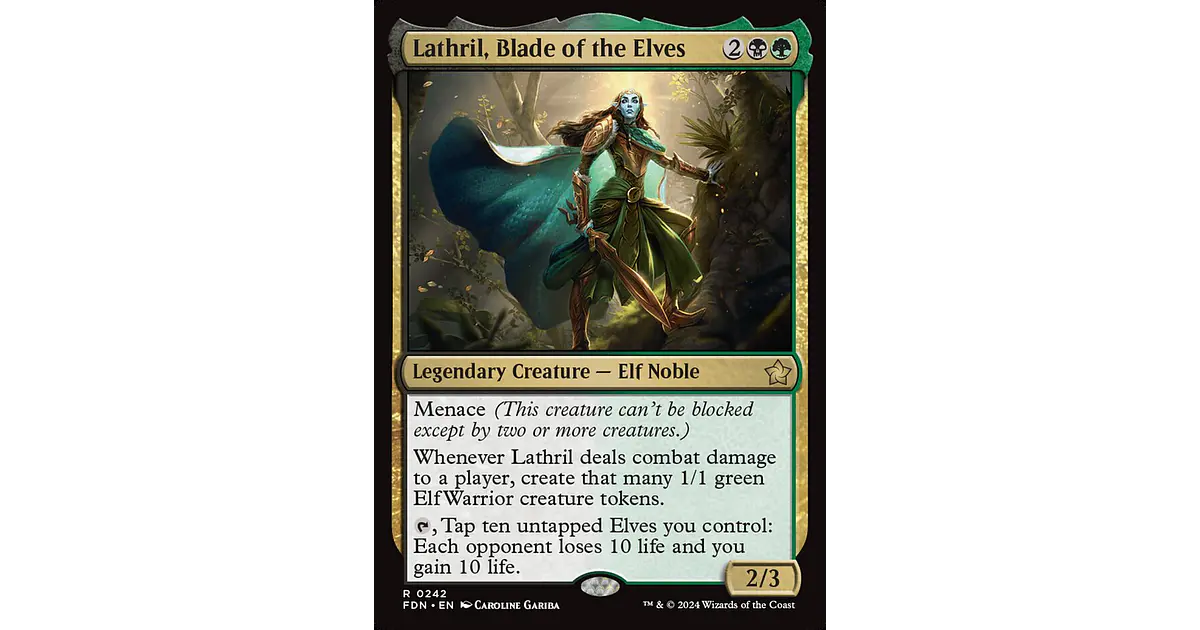 mtg lathril blade of the elves commander deck Lathril, | Foundations Variants Foil | Standard Ready to play MTG EDH deck from Gray Gauntlet Games. Secrets Of Strixhaven Commander Deck