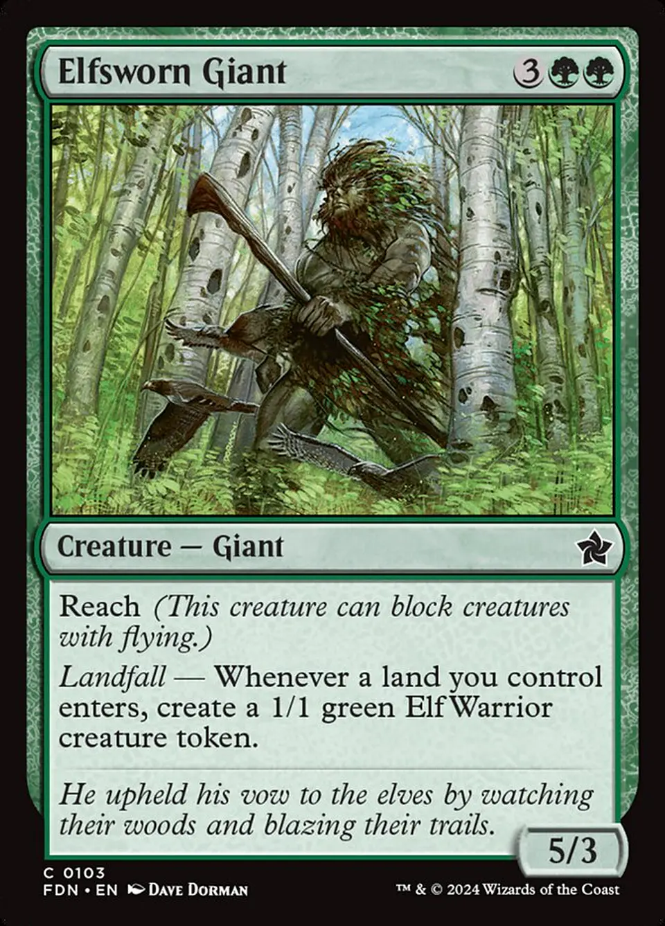 Elfsworn Giant | Español | NM | FDN 1