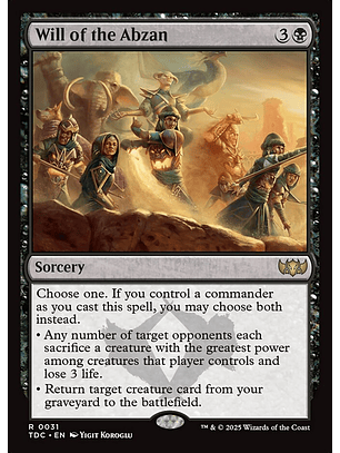 Will of the Abzan | Español | NM | TDC