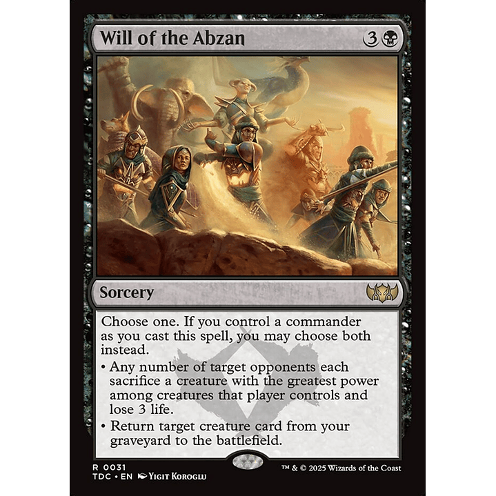 Will of the Abzan | Español | NM | TDC 1