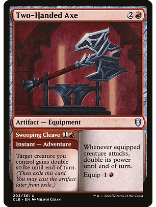 Two-Handed Axe // Sweeping Cleave (foil) | Inglés | NM | CLB