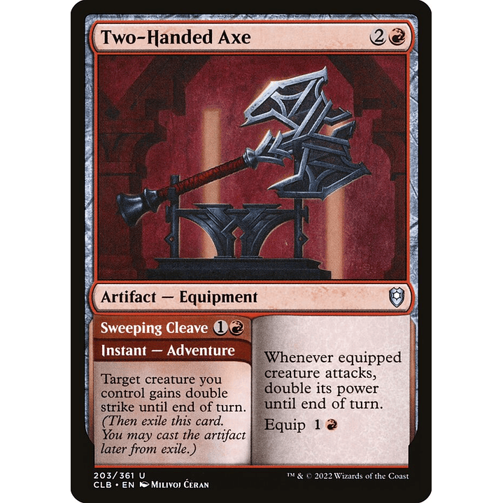 Two-Handed Axe // Sweeping Cleave (foil) | Inglés | NM | CLB 1