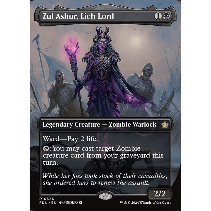 Zul Ashur, Lich Lord (Borderless) | Inglés | NM | FDN 1