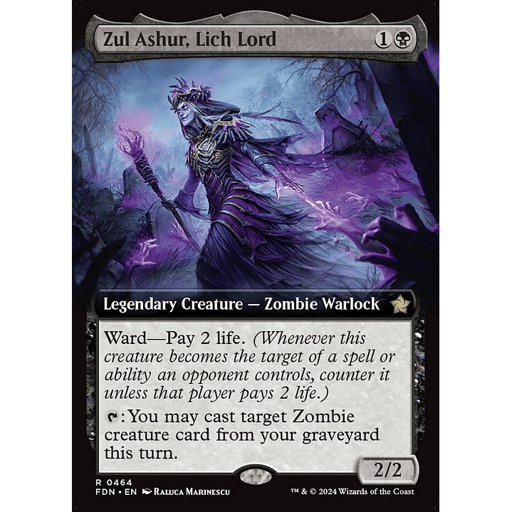 Zul Ashur, Lich Lord (Extended Art foil) | Inglés | NM | FDN 1