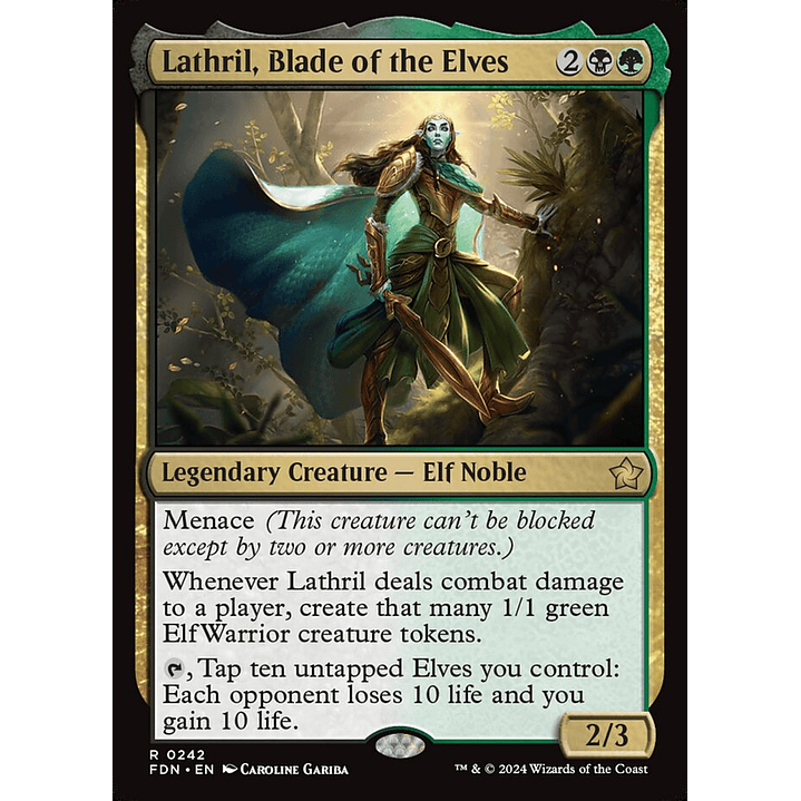 Lathril, Blade of the Elves (foil) | Inglés | NM | FDN 1