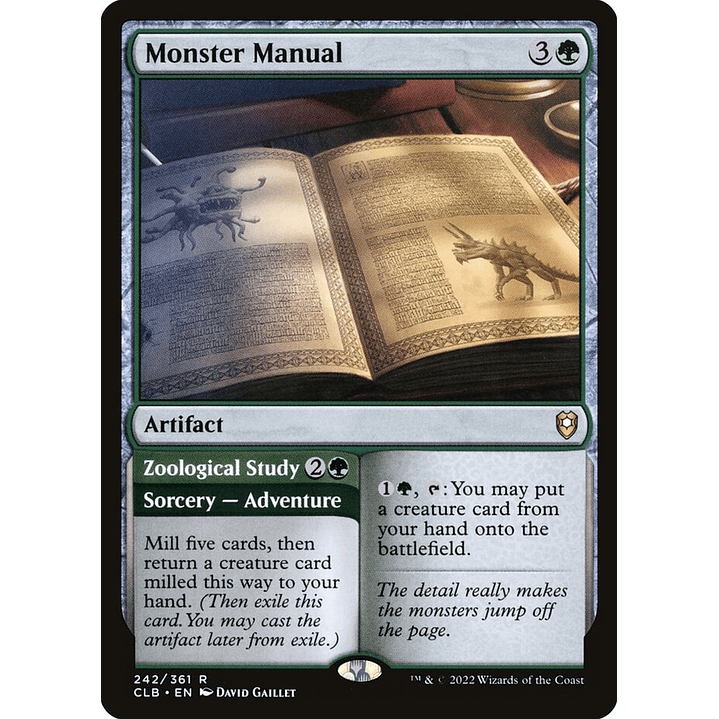 Monster Manual // Zoological Study | Inglés | NM | CLB 1