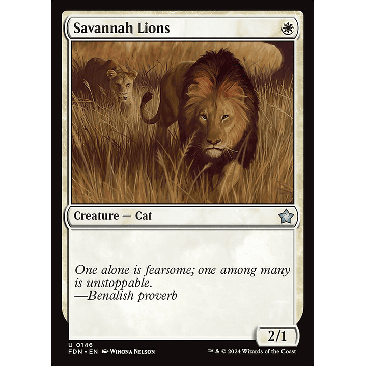 Savannah Lions | Inglés | NM | FDN 1