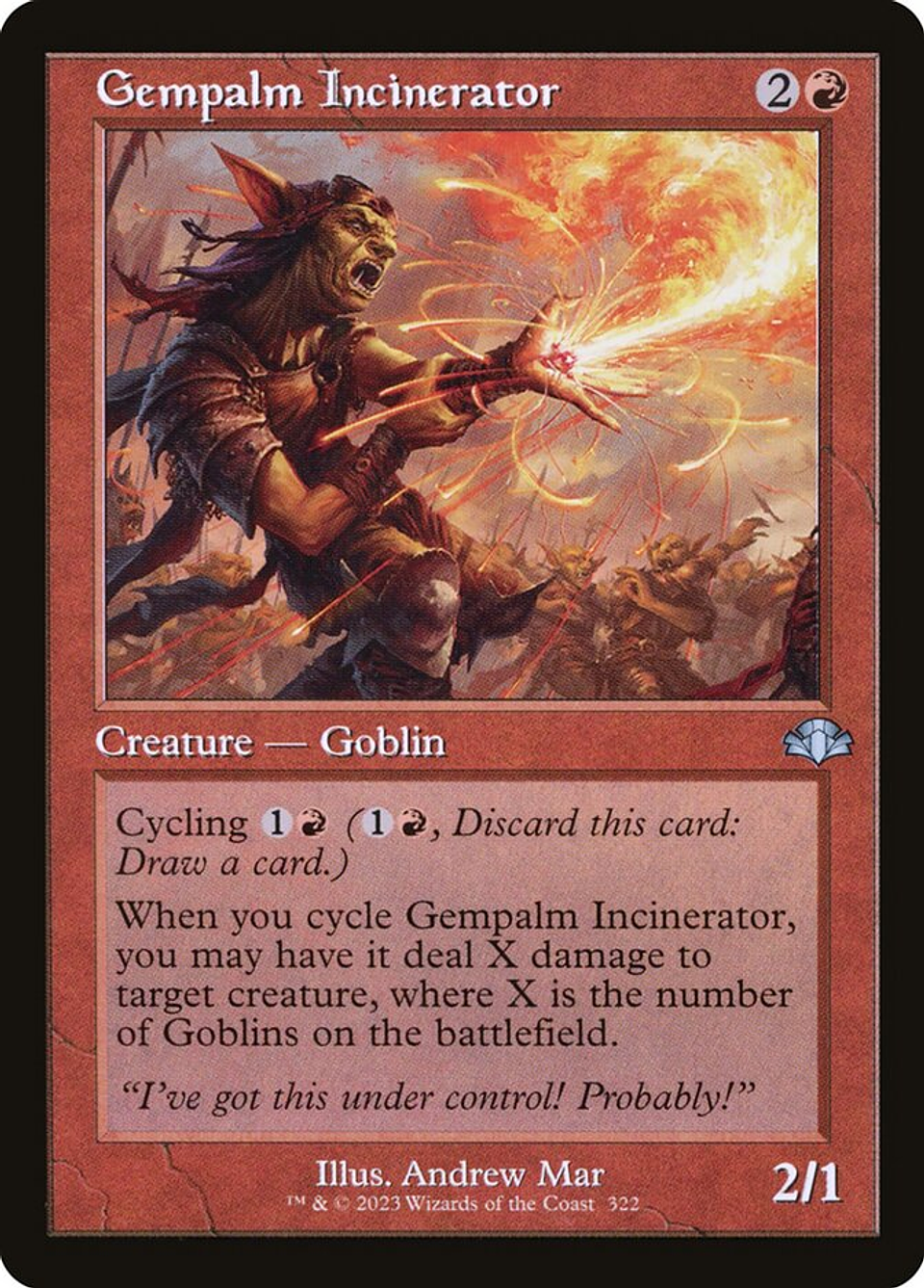 Gempalm Incinerator (Retro Frame) | Inglés | NM | DMR 1