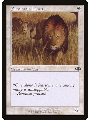 Savannah Lions (Retro Frame) | Inglés | NM | DMR