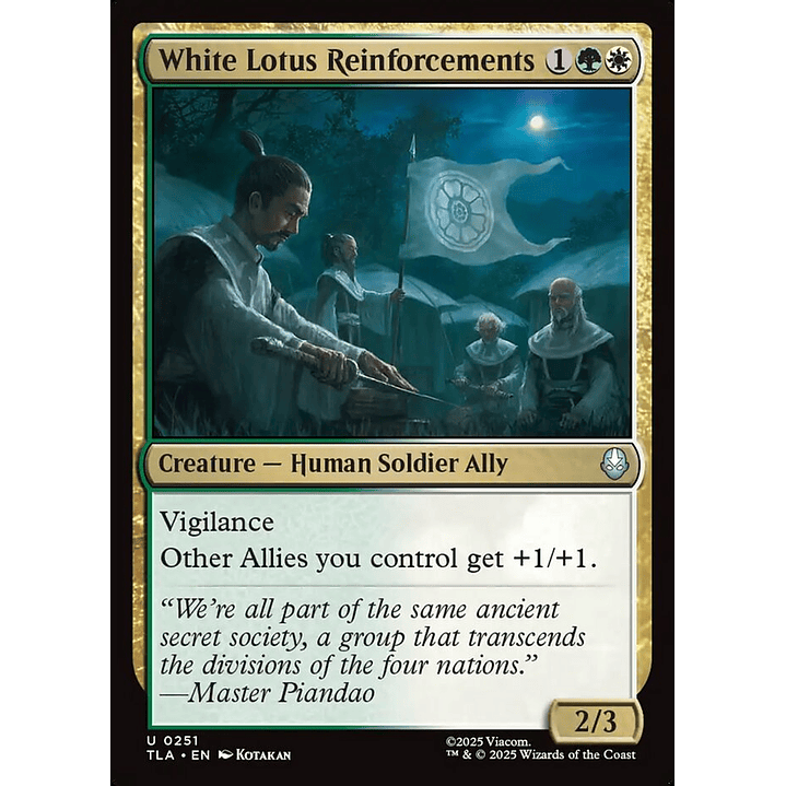 White Lotus Reinforcements | Inglés | NM | TLA 1