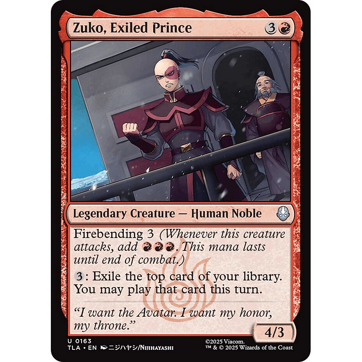 Zuko, Exiled Prince | Inglés | NM | TLA 1