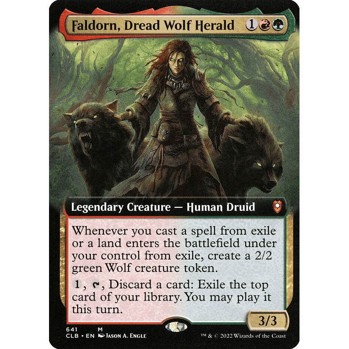 Faldorn, Dread Wolf Herald (Extended Art) | Inglés | NM | CLB 1