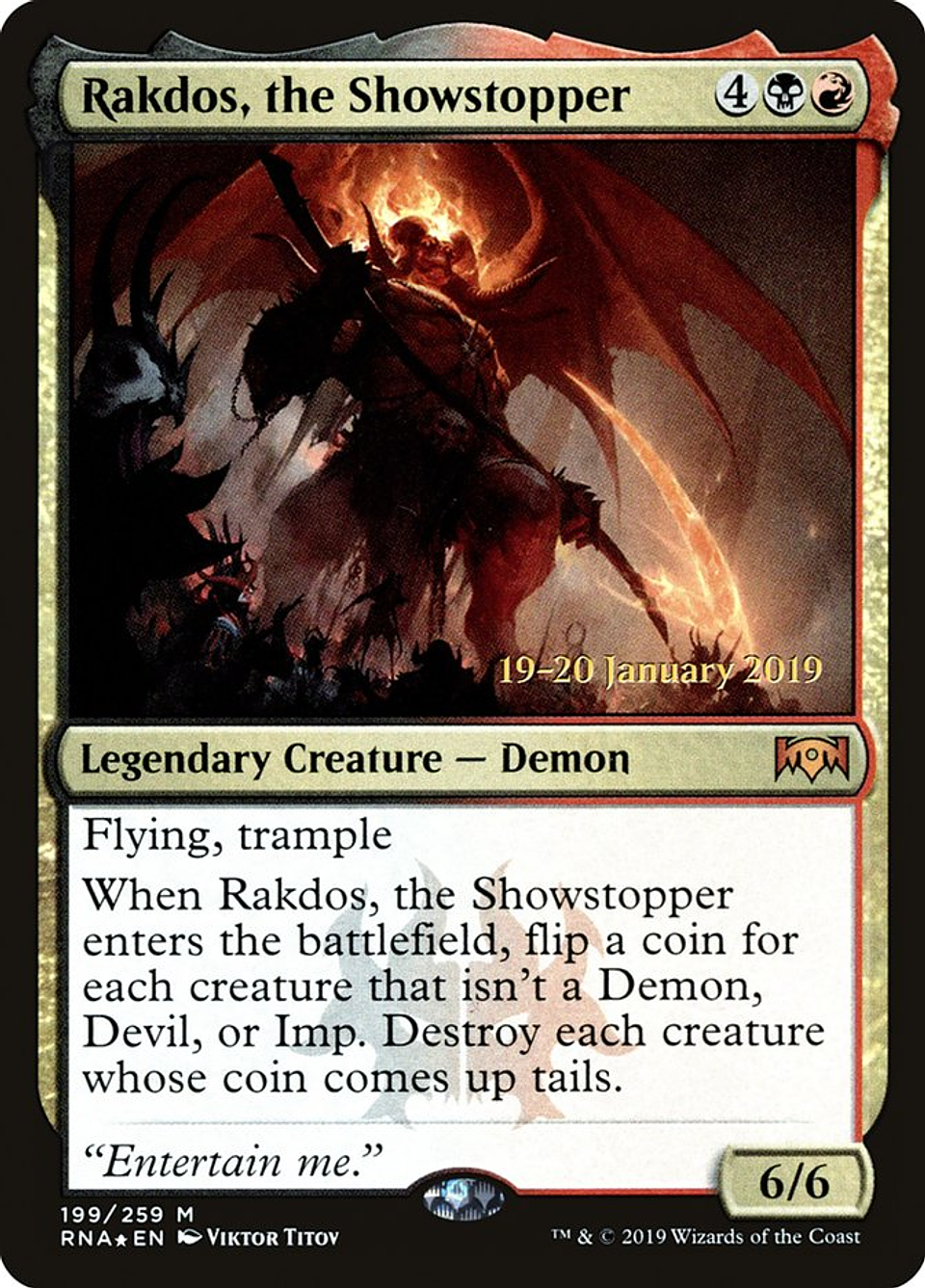 Rakdos, the Showstopper (Launch foil) | Español | EX | PRNA 1