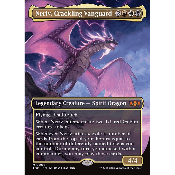 Neriv, Crackling Vanguard (Borderless foil) | Español | NM | TDC 1