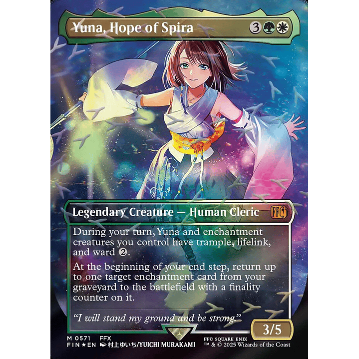 Yuna, Hope of Spira (Borderless foil) | Inglés | NM | FIN 1