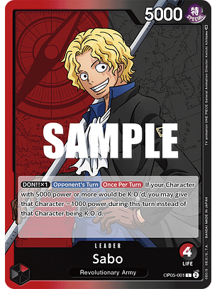 Sabo (001) (Alternate Art)  [OP05-001]