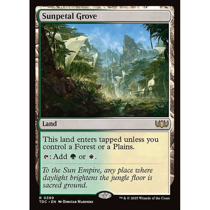 Sunpetal Grove | Inglés | NM | TDC 1