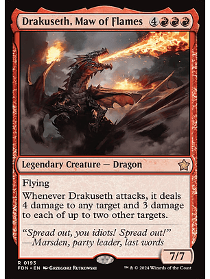 Drakuseth, Maw of Flames (foil) | Inglés | NM | FDN