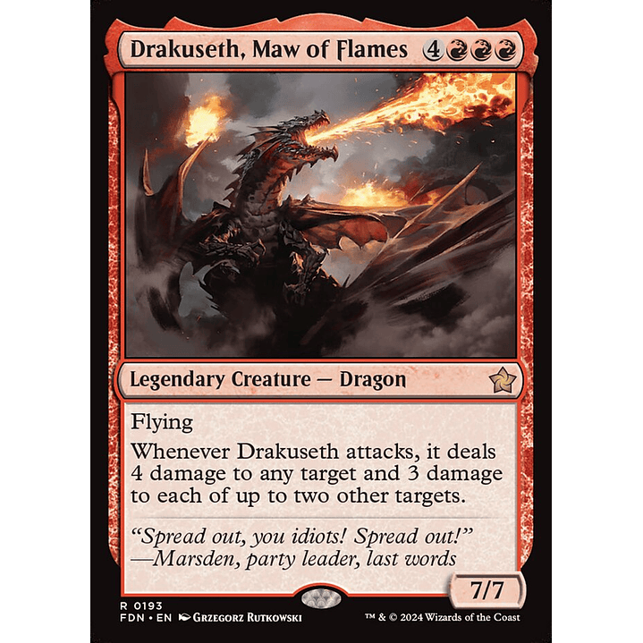 Drakuseth, Maw of Flames (foil) | Inglés | NM | FDN 1