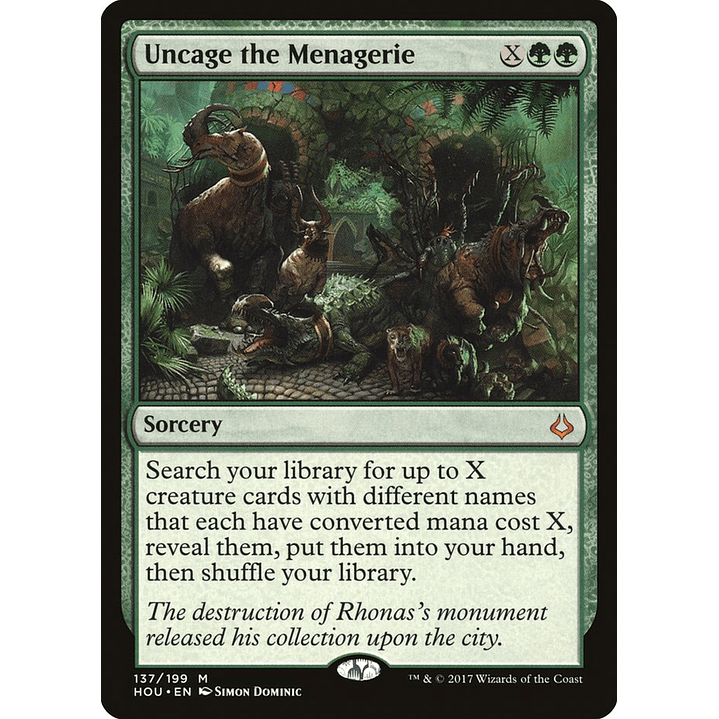 Uncage the Menagerie | Inglés | NM | HOU 1