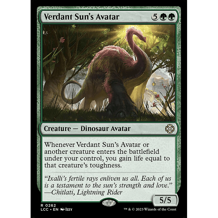 Verdant Sun's Avatar | Inglés | NM | LCC 1