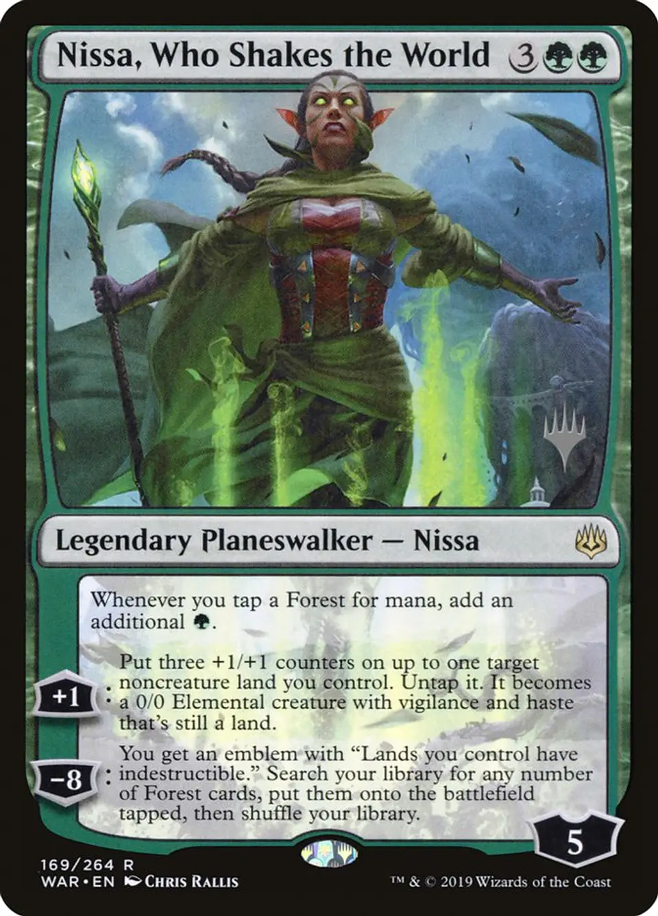 Nissa, Who Shakes the World (foil) | Español | NM | PWAR 1